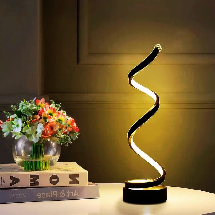 Lampe de Table LED "Spirale Lumineuse"